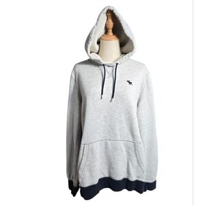 Abercrombie & Fitch Y2k Light Gray Hoodie Sweatshirt